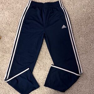 Adidas Kids Dark Blue Joggers with White Stripes